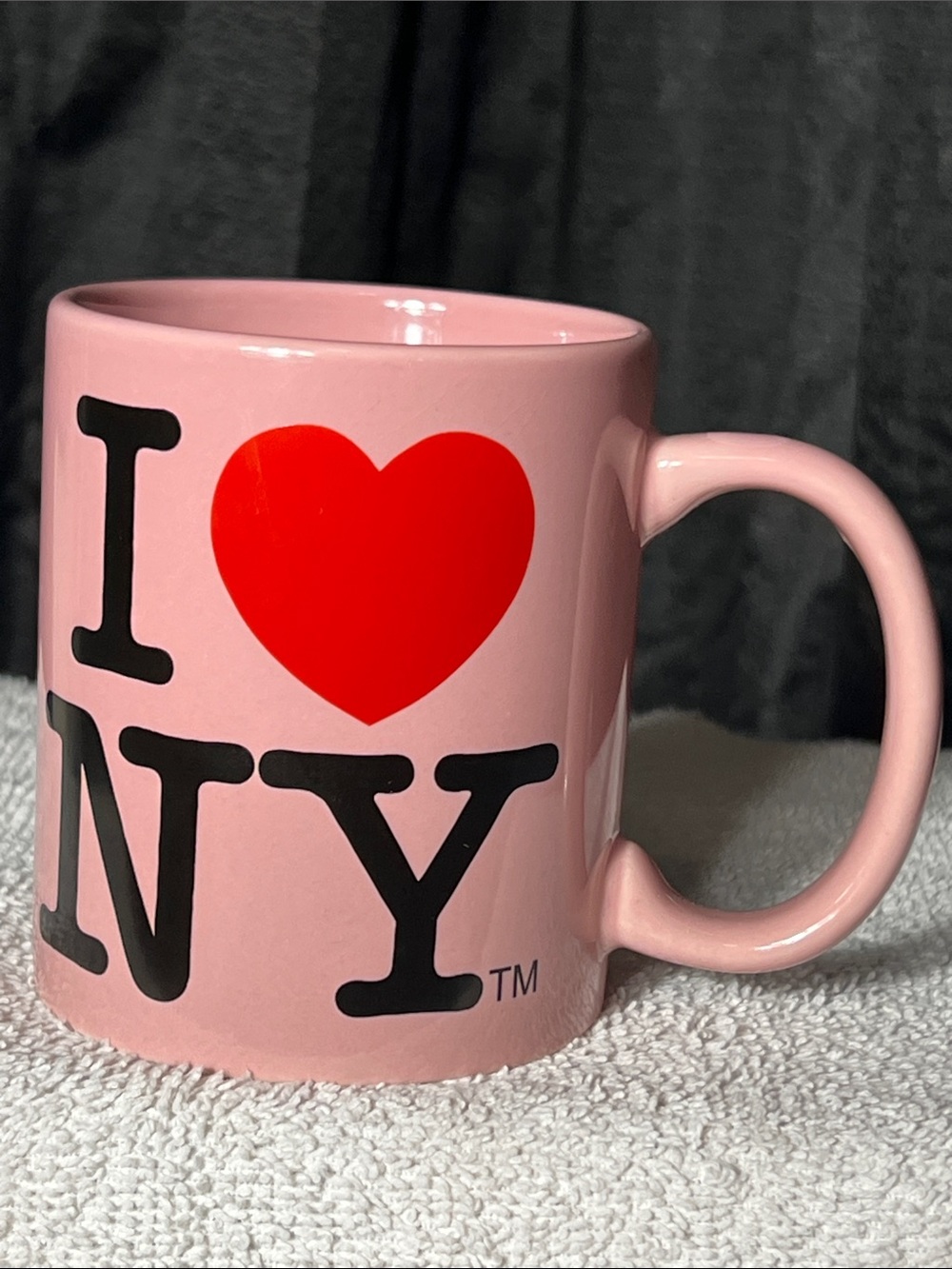 Pink I ❤️ NY Ceramic Coffee Mug